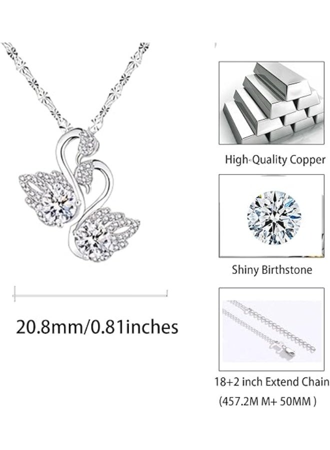Swan Necklace for Women, Tiny Swan Pendant Necklace, Elegant Swan Jewelry Gift for Best Friend on Christma Valentine’s Day, Fashion Jewelry Birthday Gift for Wife Daughter Sister - Image 5